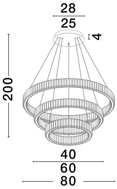 Lustra LED suspendata cristal design elegant AURELIA 92W