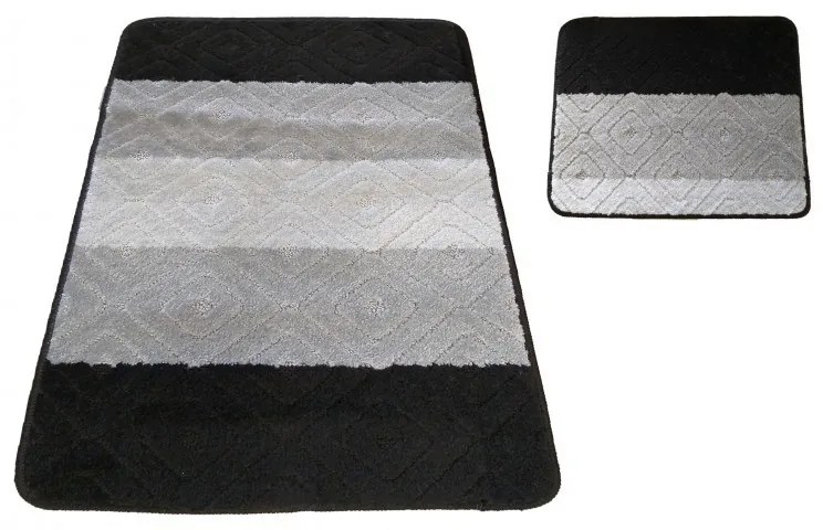 Covoraș negru anti-alunecare din două piese 50 cm x 80 cm + 40 cm x 50 cm