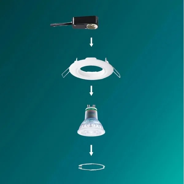 Philips - Set de 3 spoturi încastrate PERIDOT 1xGU10/7W/230V, alb