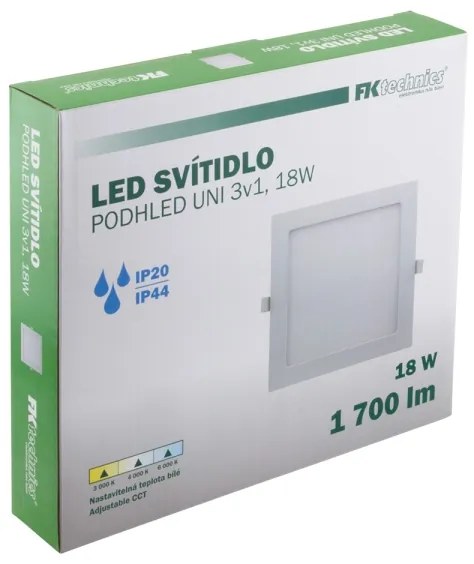 Plafonieră LED încastrată pentru baie LED/18W/230V 3000/4000/6000K IP44