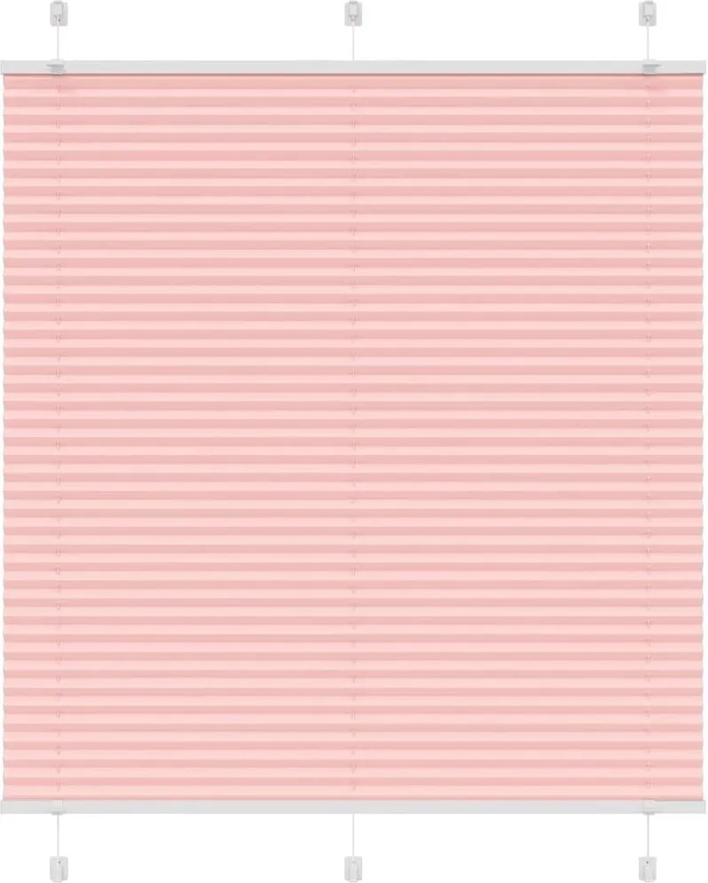 vidaXL Jaluzea plisată roz 115x100 cm Lățime țesătură 114,4 cm