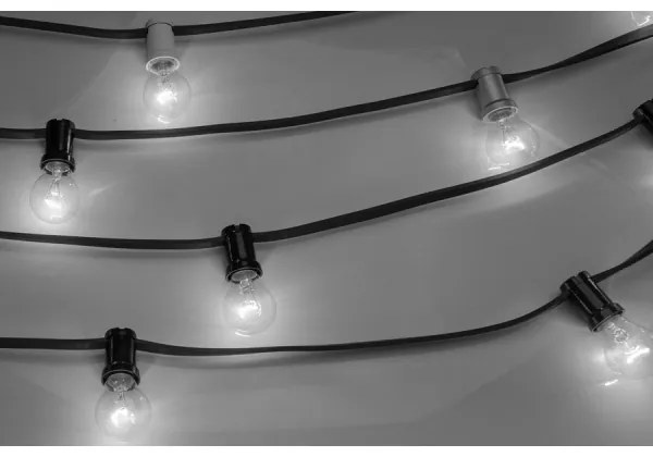 Șir decorativ exterior GIRLANDA 6,5 m 5xE27/15W/230V IP44