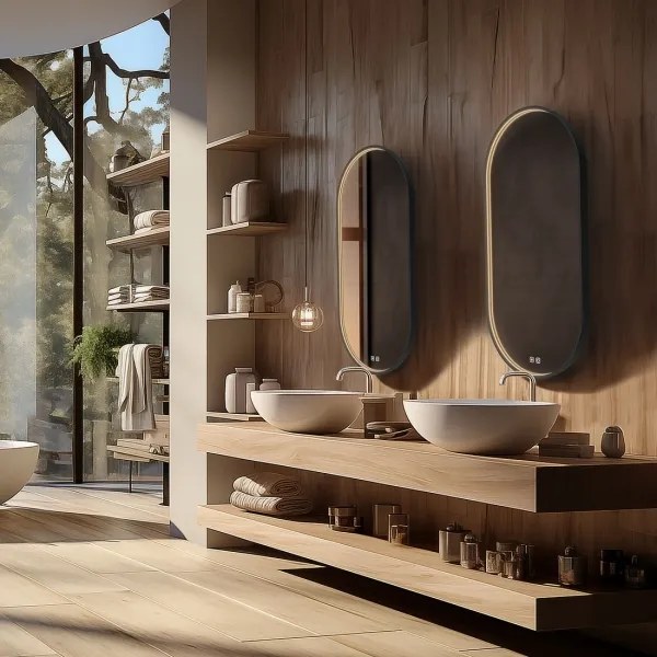 NIMCO ZPC 32002LVX-90-LED Oglindă de baie cu iluminare din spate 3000-6500K 80x40 cm IP44