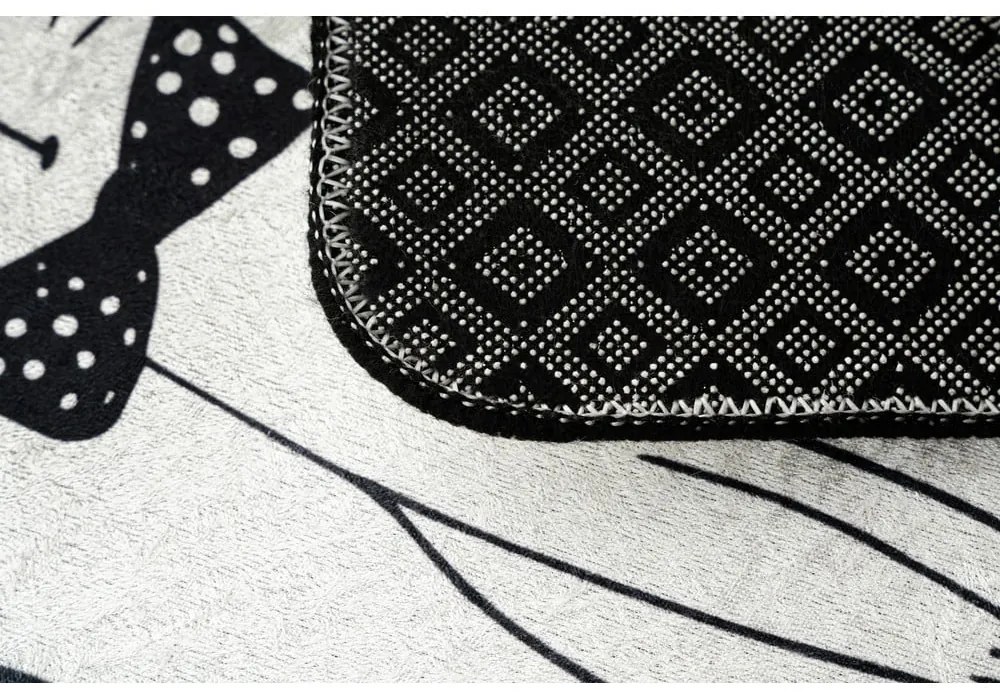 Covoraș de baie alb/negru 60x40 cm Little Cats - Foutastic