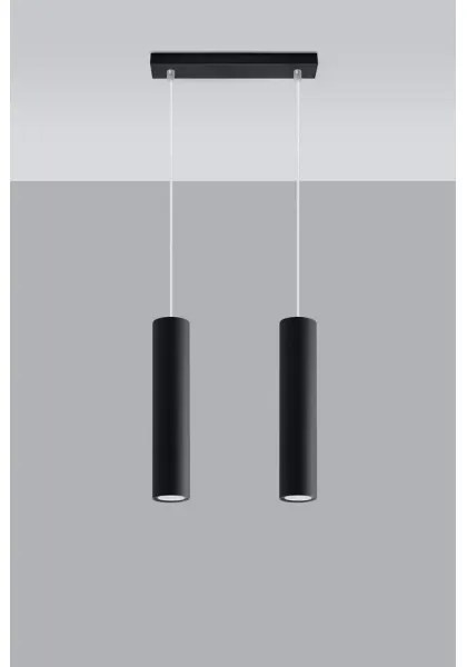 Lustră pe cablu LAGOS 2 2xGU10/40W/230V negru