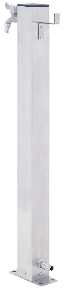 Coloana de apa de gradina, 100 cm, otel inoxidabil, patrat