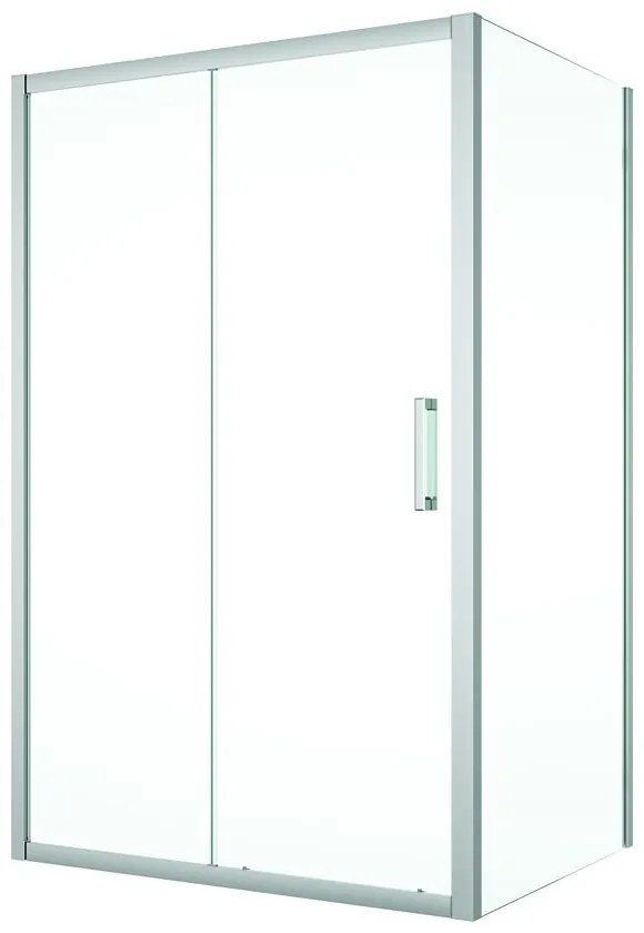 Cabina dus 100x90 cm cu usa culisanta, crom lucios, grosime sticla 5 mm, Sanswiss Ocelia