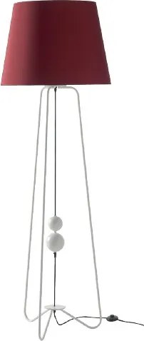 Lampadar, lampa de podea, abajur rosu, Satin 5367