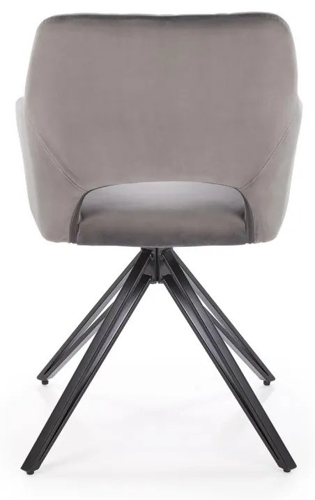 Scaun rotativ K535 velvet gri