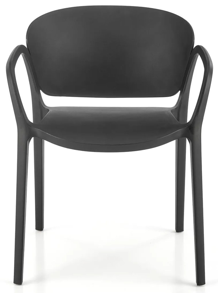 Scaun din plastic negru K491