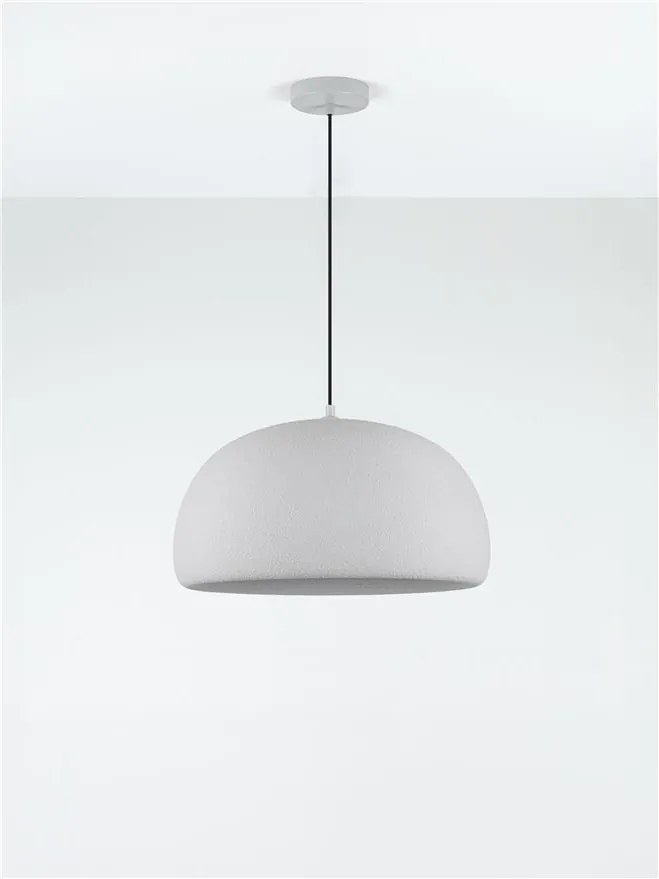 Lustra suspendata cu textura granulata Davo 50cm, gri piatra