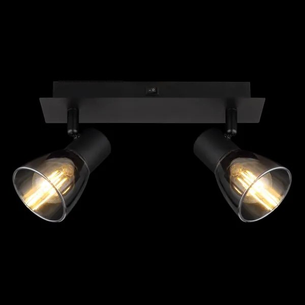 Spot de perete CLAUDE 2xE14/40W/230V negru Globo 54307-2