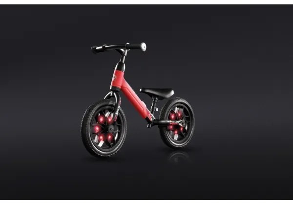 QPlay SPARK - trotinet cu LED pe roți, roșu