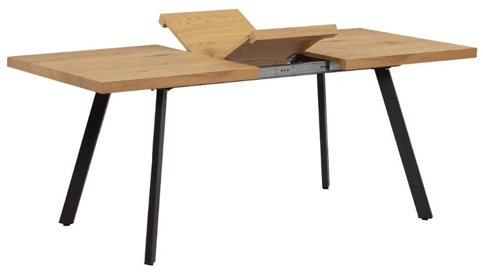 Masa de luat masa, pliabila, stejar   metal, 140-180x80 cm, AKAIKO