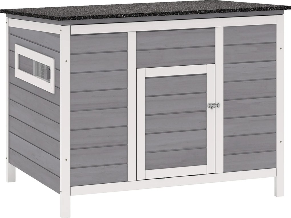 PawHut Căsuță pentru Rațe cu Acoperiș Rabatabil, Ferestre și Rampă, din Lemn, 93x70x72 cm, Multicolor | Aosom Romania