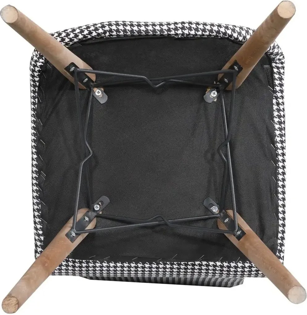 Set masa extensibila cu 6 scaune tapitate Homs cristal 170 x 80 cm