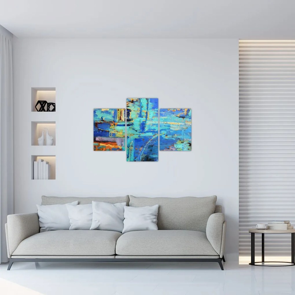 Tablou - pictură abstractă în ulei (90x60 cm)