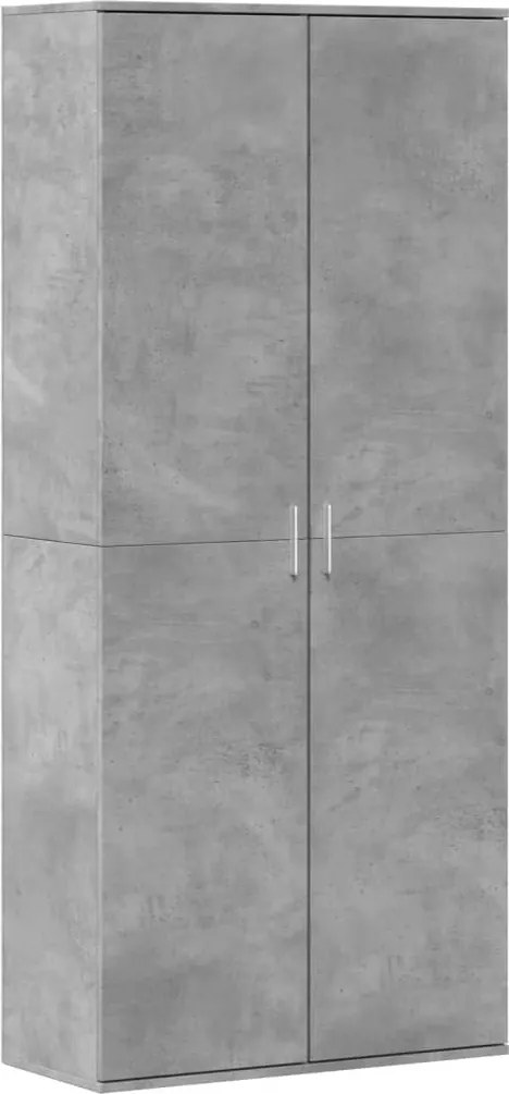 vidaXL Dulap înalt, gri beton, 80x35x180 cm, lemn prelucrat