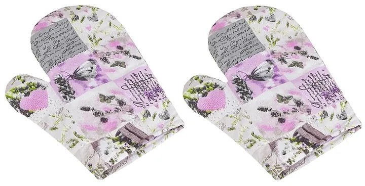 Mănușă de bucătărie Bellatex Patchwork gri, 28 x 18 cm, 2 buc
