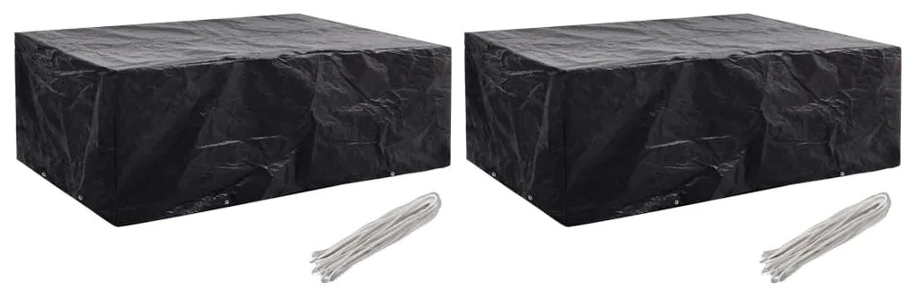 vidaXL Huse mobilier grădină, 2 buc., 8 ocheți, 242 x 162 x 100 cm