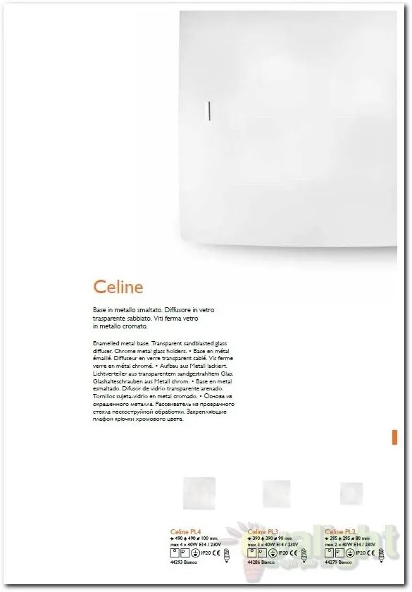 Aplica de perete,Plafonier dim. 49x49cm CELINE PL4 044293