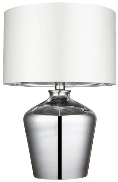 Lampă de masă Endon 61198 WALDORF 1xE27/10W/230V crom lucios/alb