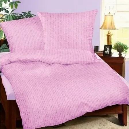 Lenjerie pat 1 pers. violet, creponată, 140 x 200 cm, 70 x 90 cm