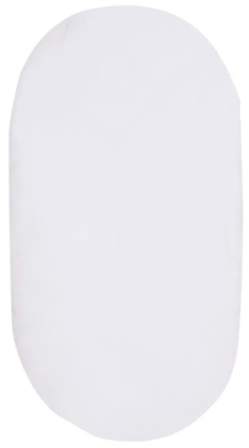 Cearceaf bumbac pentru cosulet de dormit oval Ahoj, culoare alb