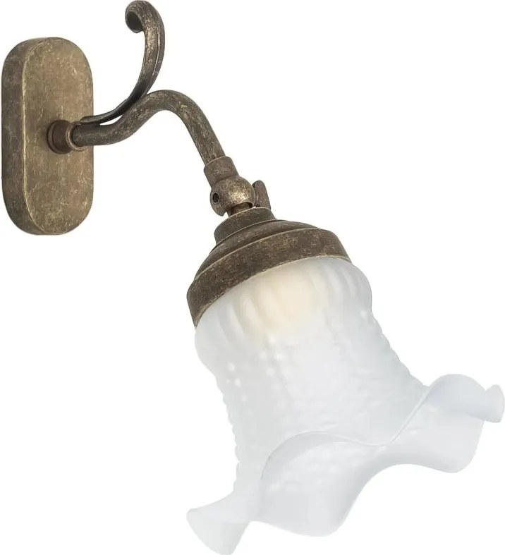 Aplica de perete stil clasic italian din alama si sticla Bell