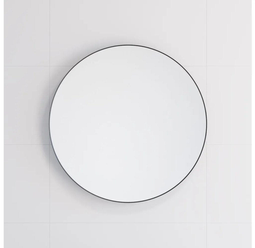 Oglindă de baie BATH DELUXE 01-060-09-02-00 BORGSTED d. 60 cm negru