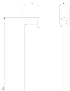 Suport de perete pentru prosoape OMNIRES MP60216GR MODERN PROJECT 60 cm grafit