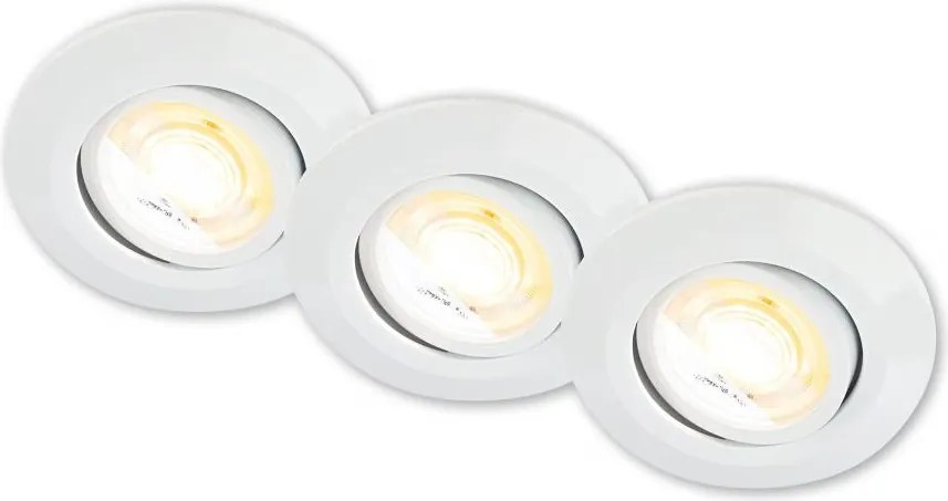 Briloner 7586036 - Set 3x corpuri de iluminat încastrate pentru baie KLIRA LED/4,9W/230V IP23 alb