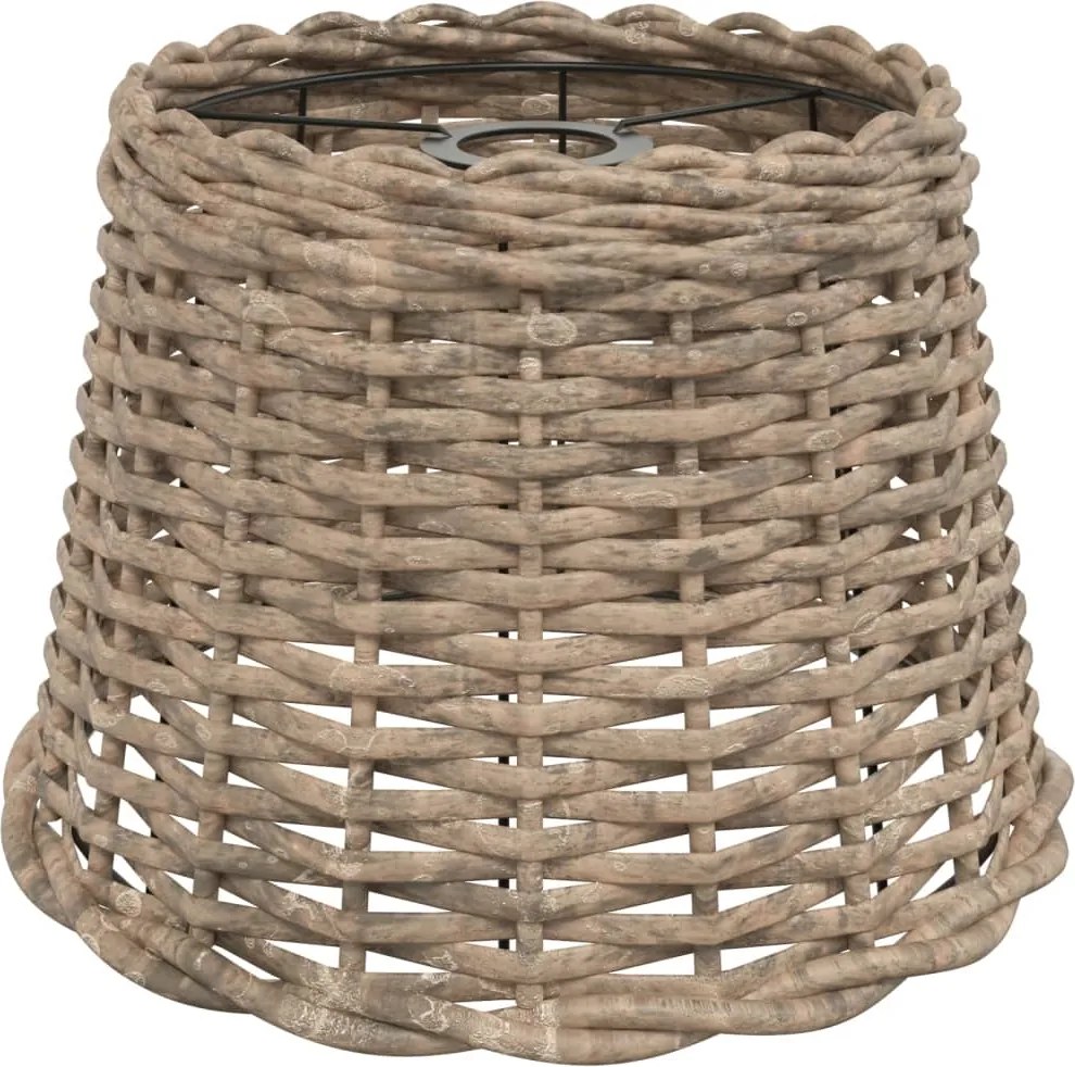 vidaXL Abajur lustră, maro, Ø30x20 cm, răchită