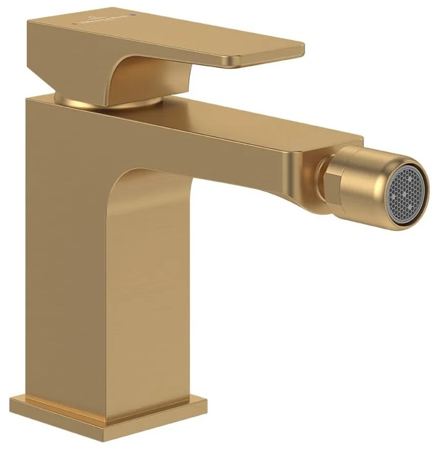 Baterie bideu Villeroy&Boch Architectura Square monocomanda auriu periat