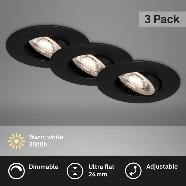 SET 3x plafonieră LED dimabilă pentru baie LED/4,9W/230V IP44 Briloner