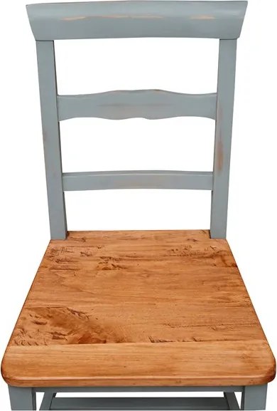 Scaun, L45 43 H92 cm, cu sezut din lemn masiv