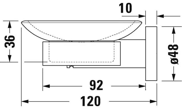 Duravit D-Code Savoniera de perete, dreapta