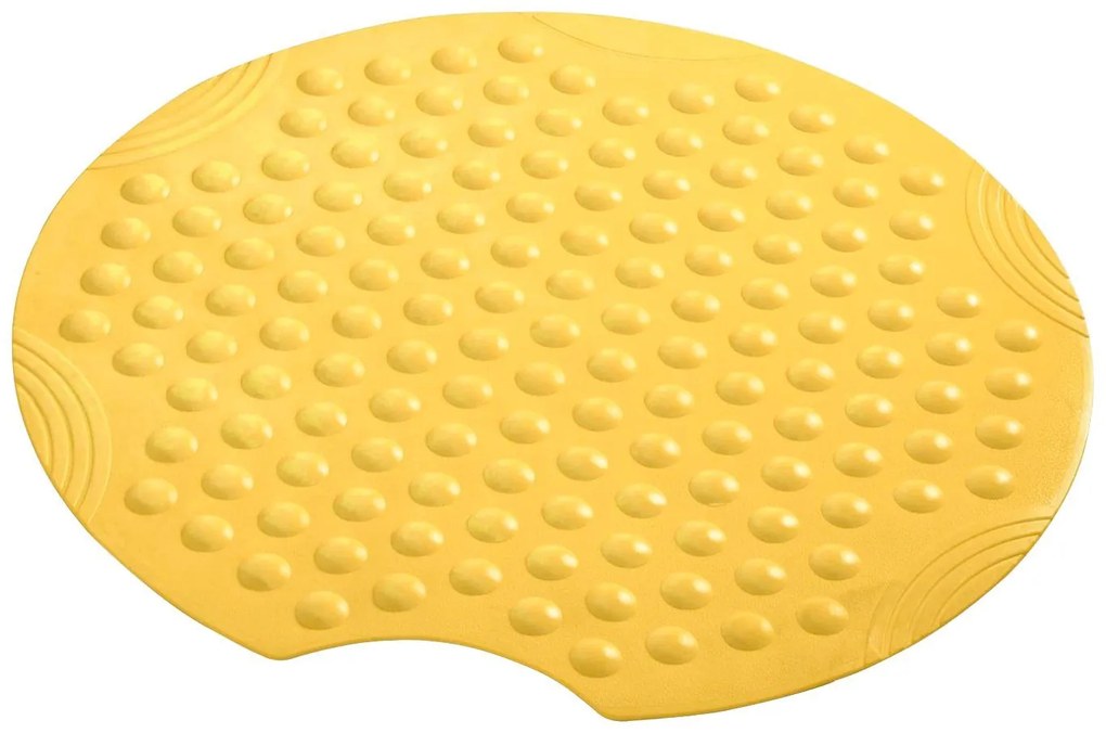 Covoras antiderapant pentru dus cu ventuze Tecno galben 55 cm