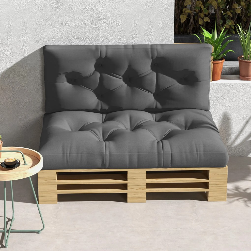Outsunny Set de 2 Perne pentru Sezut si Spatar pentru Exterior