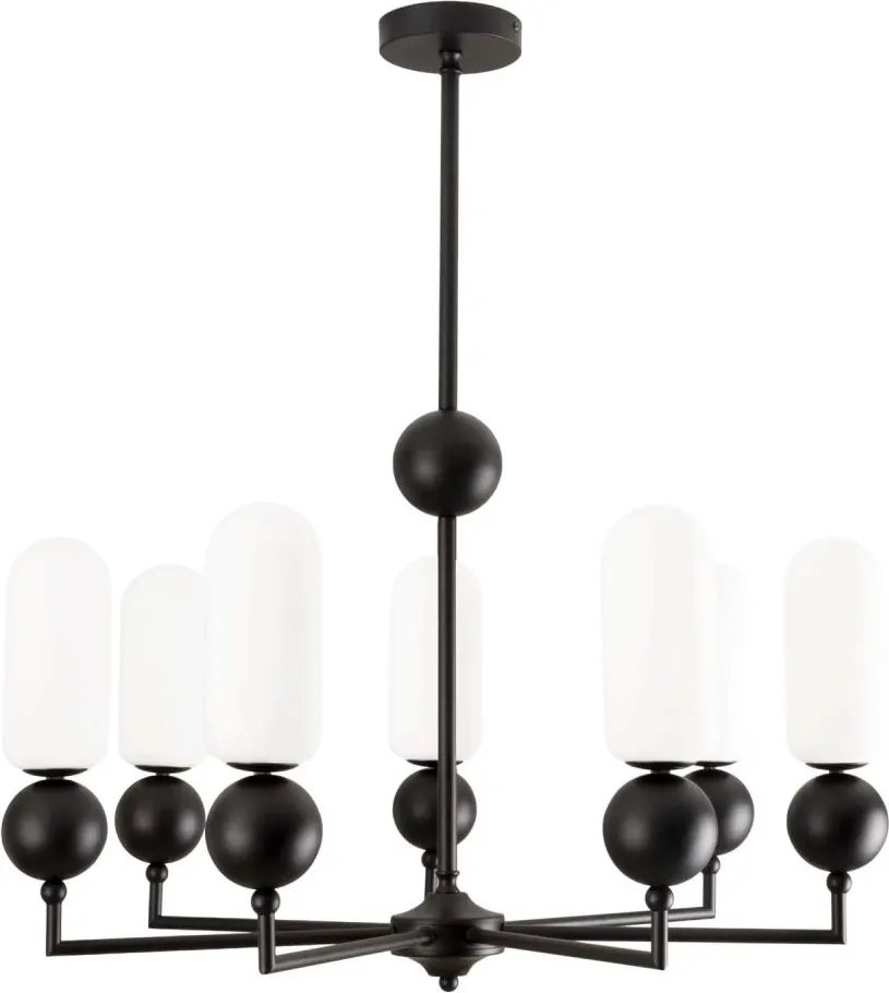 MAXLIGHT P0632 - Lustră pe tijă NOVA 7xG9/7W/230V Ø 70 cm neagră