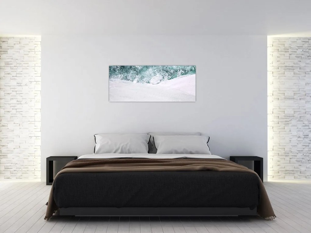 Tablou - Turcoaz abstractizare (120x50 cm)