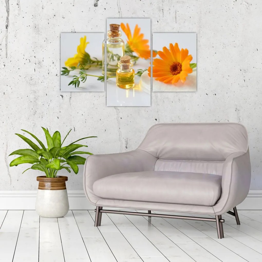 Tablou cu flori portocalii (90x60 cm)