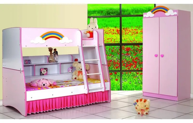 Dulap Curcubeu 98x200x56 cm Nuanta Roz