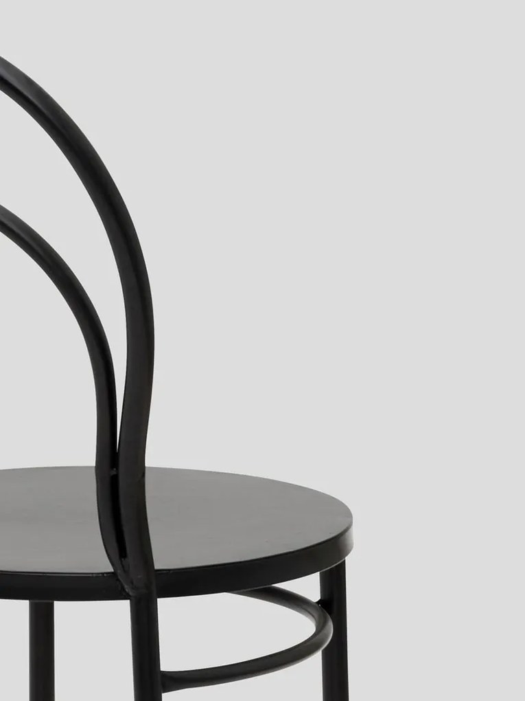 Scaun exterior negru din metal Curbis