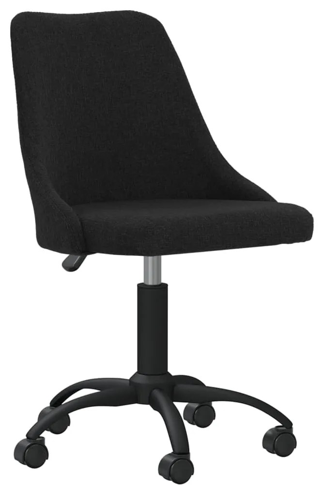 330880 vidaXL Scaune de bucătărie pivotante, 2 buc., negru, textil