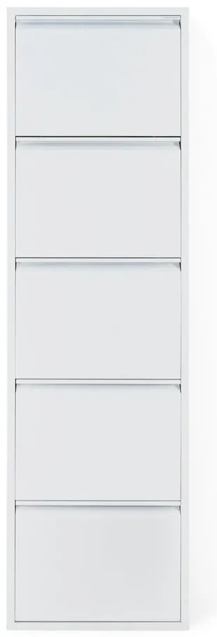 Pantofar alb cu deschidere înclinată din metal 50x169x15 cm Billy – Spinder Design