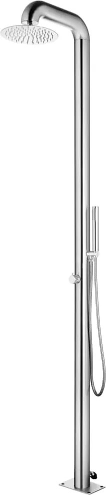 vidaXL Duș pentru grădină, 225 cm, oțel inoxidabil