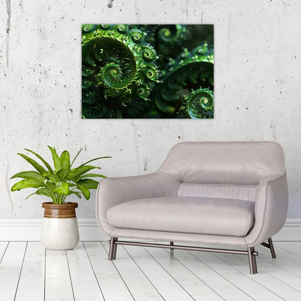 Tablou pe sticlă - Spirale (70x50 cm)