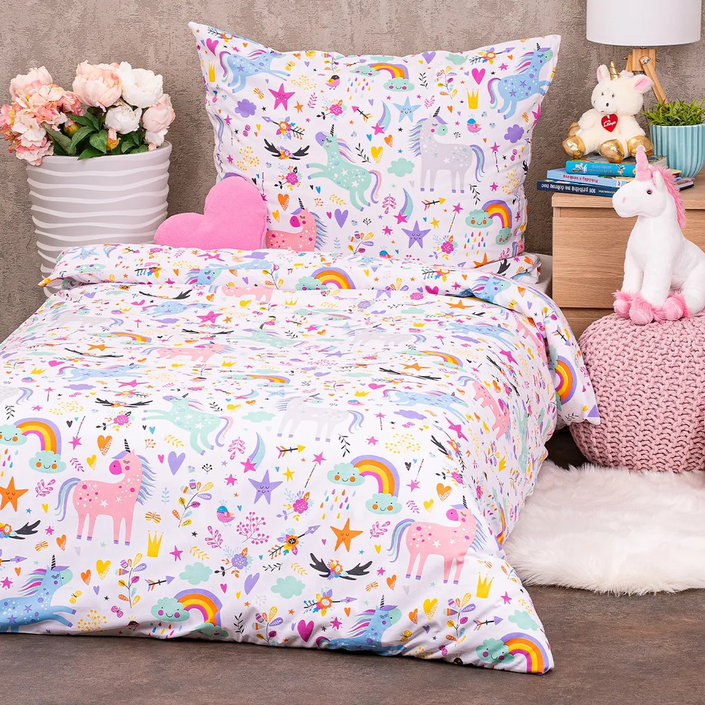 Lenjerie de pat din bumbac pentru copii4Home Unicorns , 140 x 200 cm, 70 x 90 cm, 140 x 200 cm, 70 x 90 cm