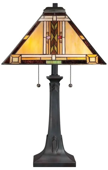 Quoizel QZ-NAVAJO-TL-VB - Lampă de masă Tiffany NAVAJO 2xE27/60W/230V